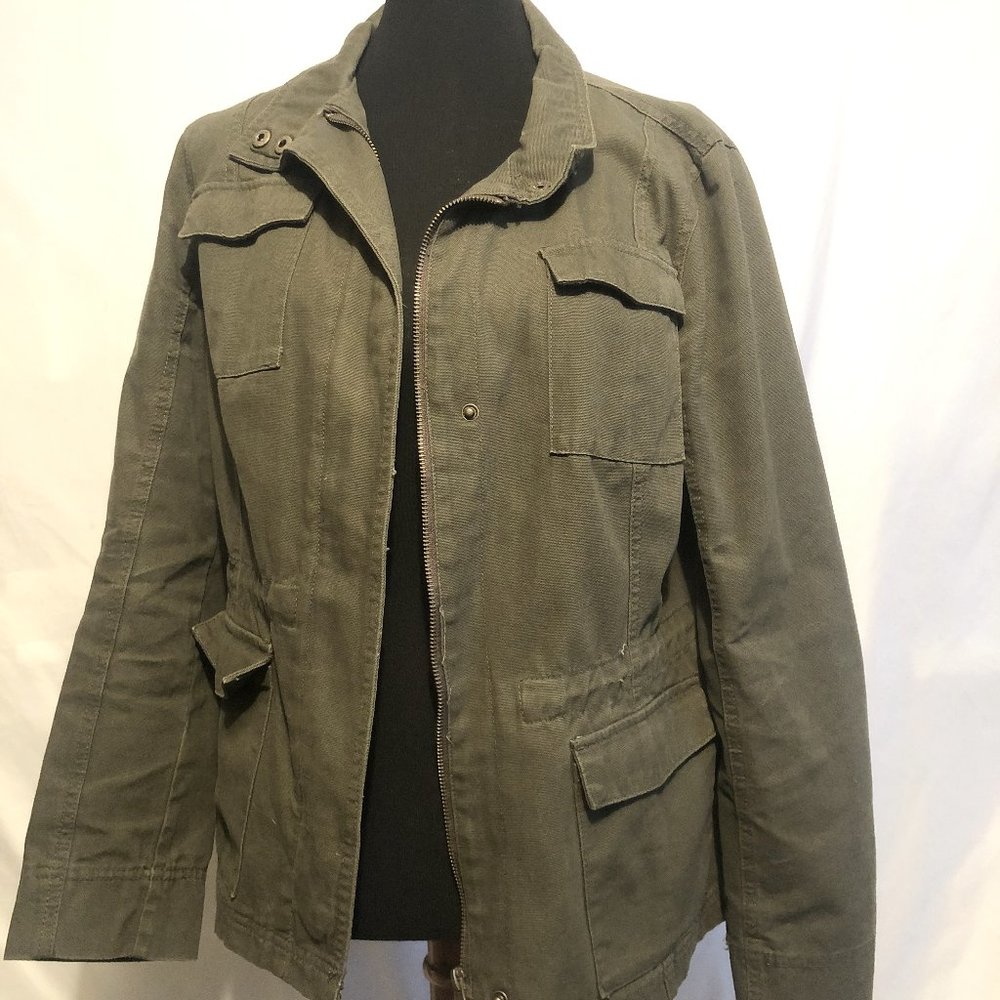 Merona Olive Army Green Military Utility Jacket
